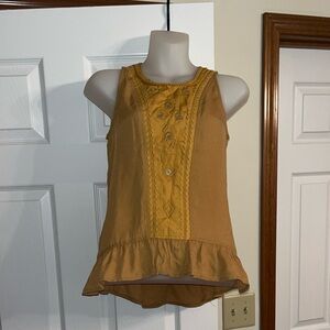 Xhilaration Gold Boho Tank Top